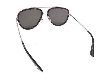 Gucci Sunglasses Aviator Silver Brown Metal Acetate Teardrop Tortoiseshell — view 2