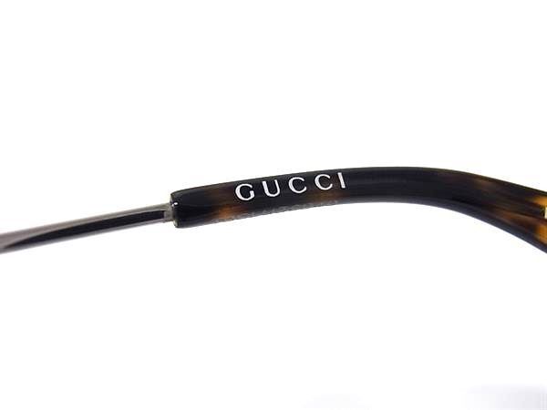 Gucci Sunglasses Aviator Silver Brown Metal Acetate Teardrop Tortoiseshell — view 5
