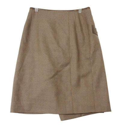 Hermes Skirt Wrap Leather Trimming Chaine D'ancre Gold Brown — view 2