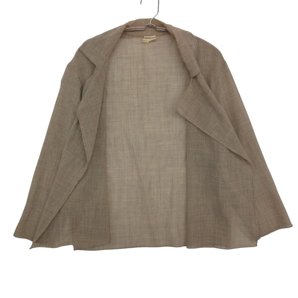 Hermes by Martin Margiela Era Long Sleeveshirt Jacket Linen Beige — view 3