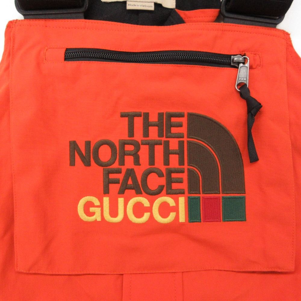 Gucci the North Face Overall Jumps Overalls Logo Embroidery Orange LL — view 5