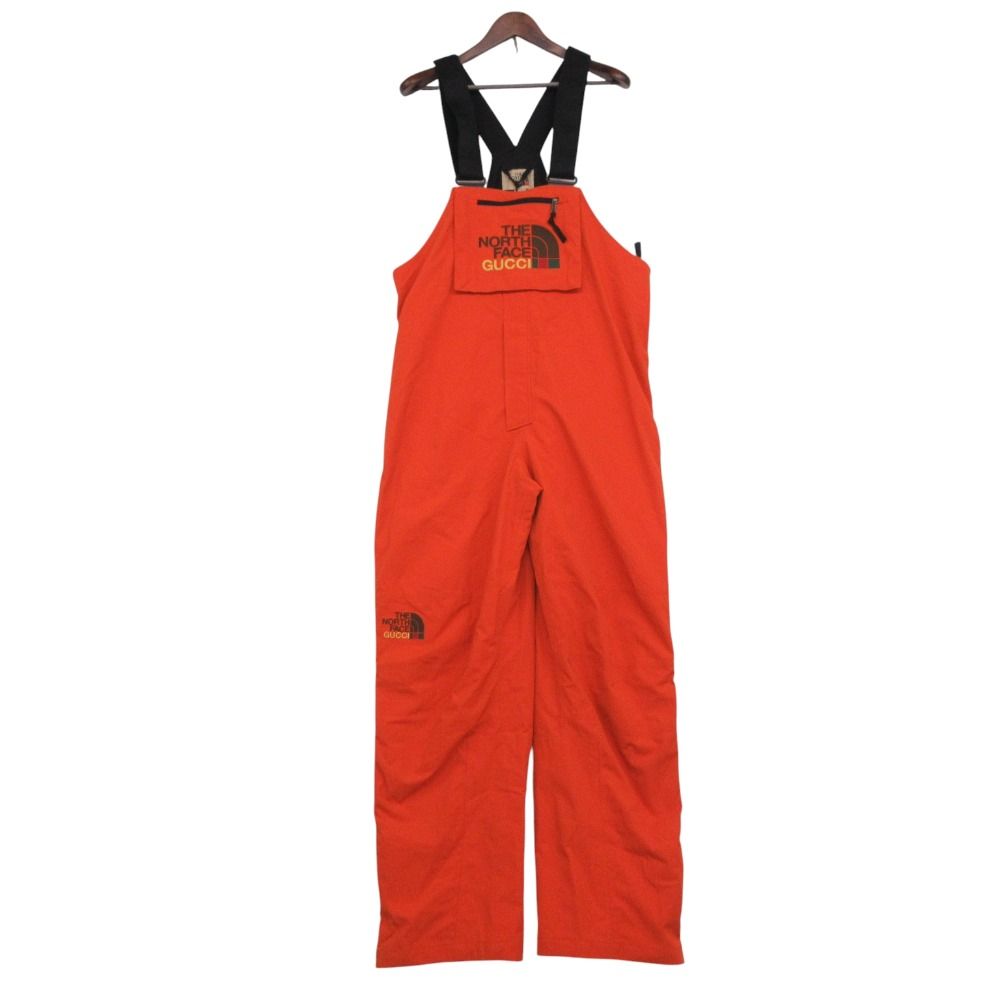 Gucci the North Face Overall Jumps Overalls Logo Embroidery Orange LL