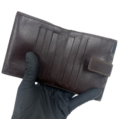 Loewe Anagram Logo Leather Bifold Wallet Mini Card Case Coin Purse Brown — view 8