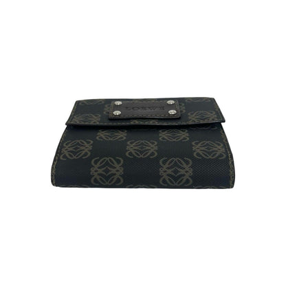 Loewe Anagram Logo Leather Bifold Wallet Mini Card Case Coin Purse Brown — view 7