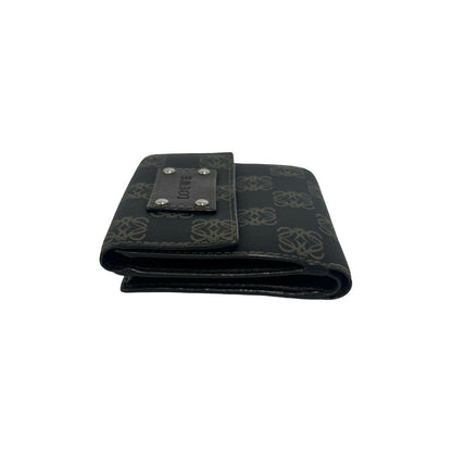Loewe Anagram Logo Leather Bifold Wallet Mini Card Case Coin Purse Brown — view 5