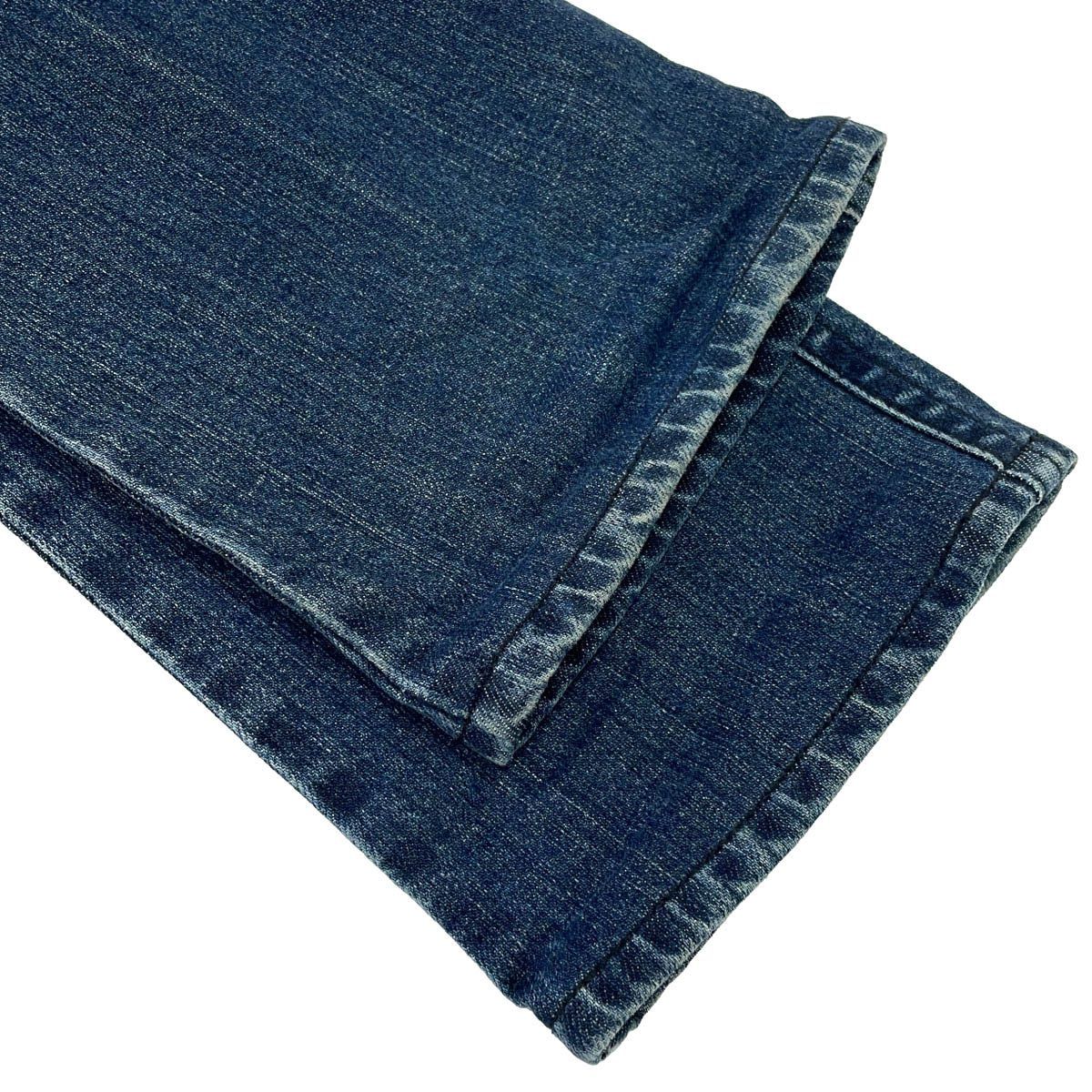 Chanel Lamb Patent Skinny Denim Pants Indigo Blue 36 — view 5