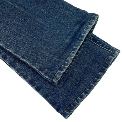 Chanel Lamb Patent Skinny Denim Pants Indigo Blue 36 — view 5