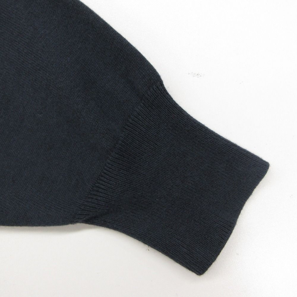 Hermes Knit Logo Sweater Long Sleeve Crew Neck Top Gray — view 6