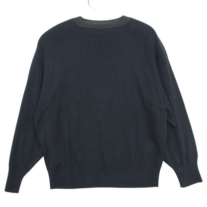 Hermes Knit Logo Sweater Long Sleeve Crew Neck Top Gray — view 2