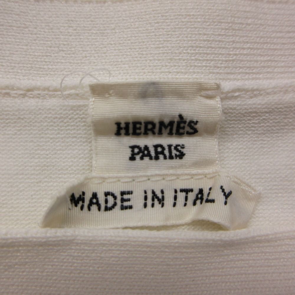 Hermes Knit Top Short Sleeve Silk Cotton Boat Neck L'instrvction du Roy — view 3