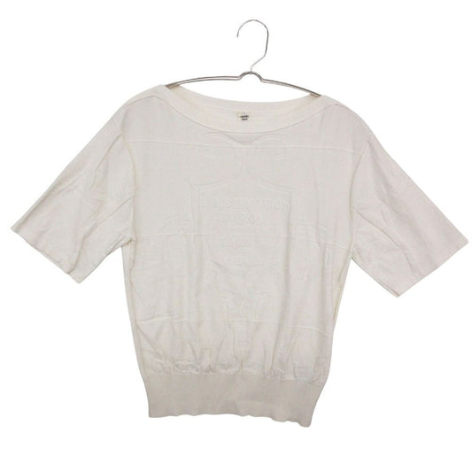 Hermes Knit Top Short Sleeve Silk Cotton Boat Neck L'instrvction du Roy