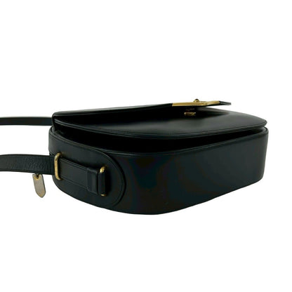 Cartier Sapphire Line Leather Mini Shoulder Bag Crossbody Pochette Black — view 7