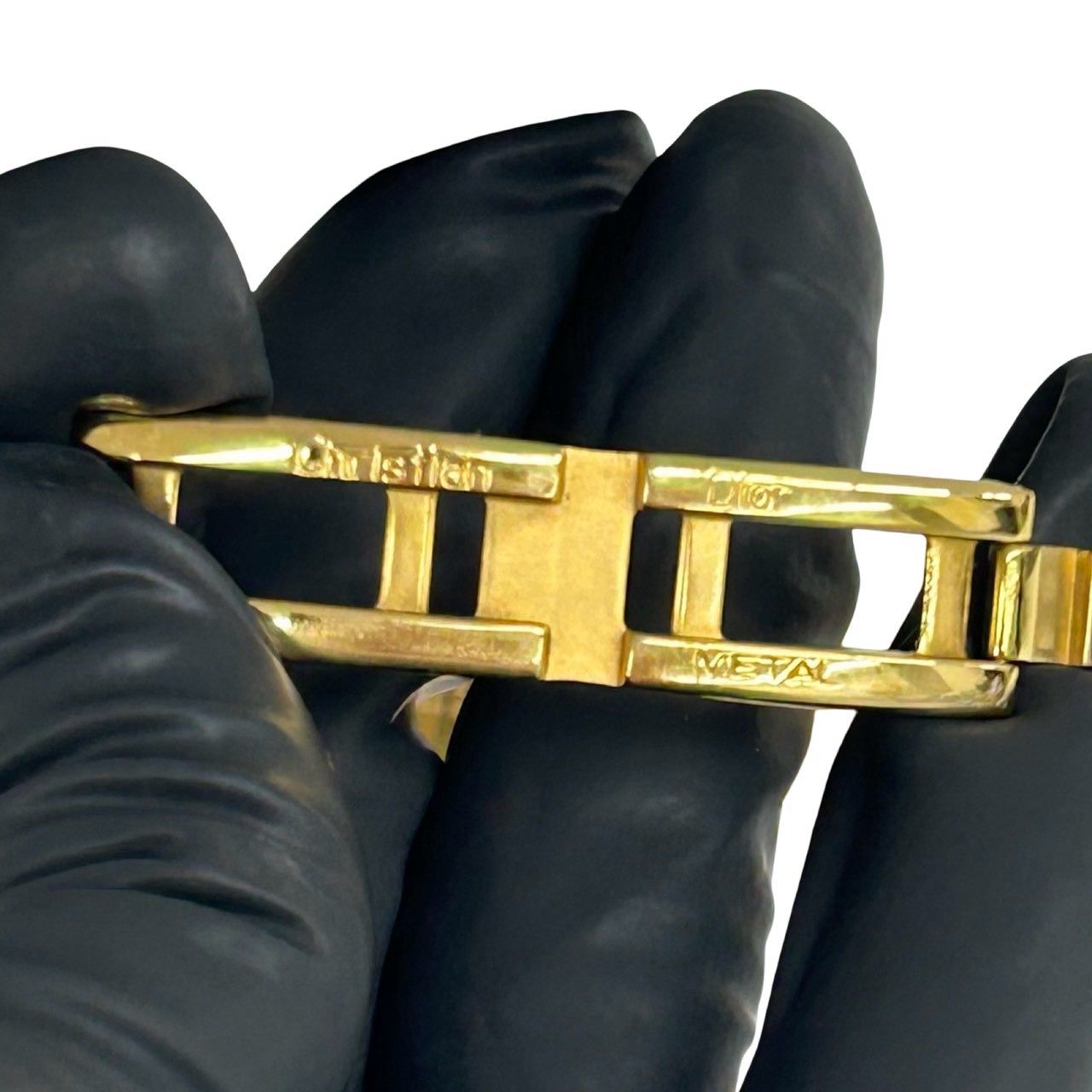 Dior Vintage Baguilla Quartz Watch Gold Black — view 3