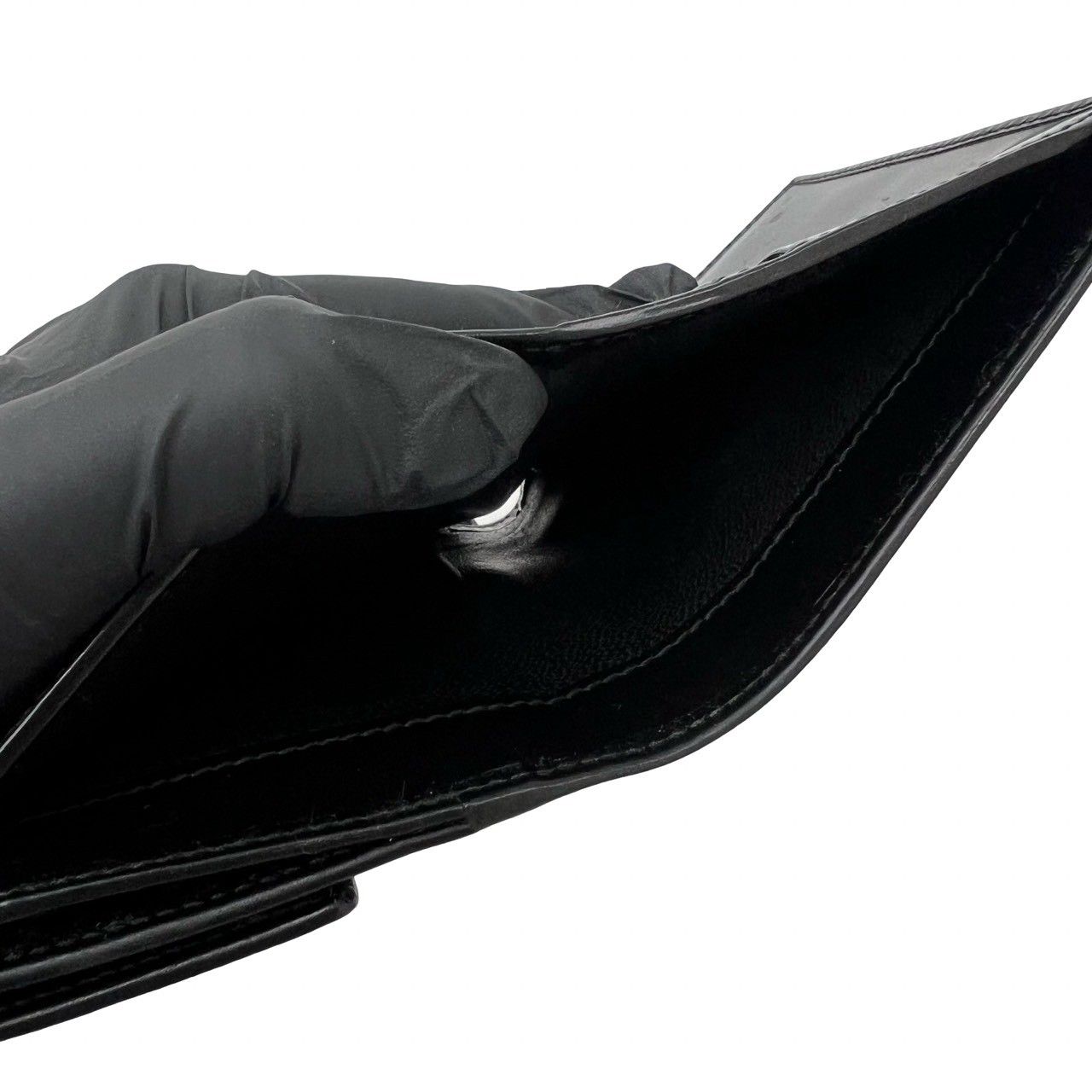 Gucci Jackie Leather Bifold Wallet Mini Billfold Coin Purse Card Case Black — view 8
