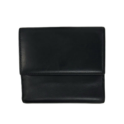 Gucci GG Logo Leather Bifold Wallet Bill Purse Coin Card Case Black — view 2