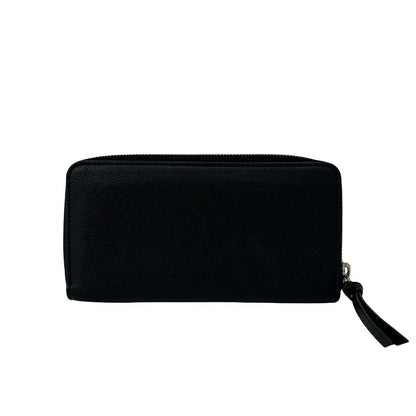 Louis Vuitton Zippy Lockme Leather Wallet Bifold Round Zip Black — view 2