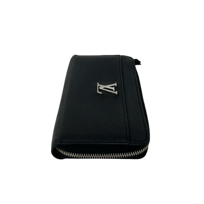 Louis Vuitton Zippy Lockme Leather Wallet Bifold Round Zip Black — view 5