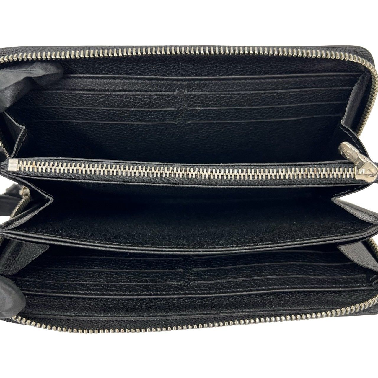 Louis Vuitton Zippy Lockme Leather Wallet Bifold Round Zip Black — view 7