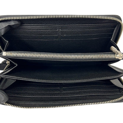 Louis Vuitton Zippy Lockme Leather Wallet Bifold Round Zip Black — view 7