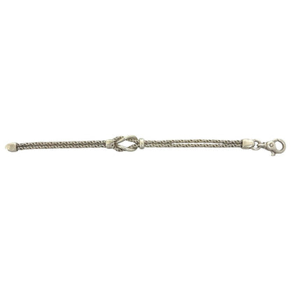 Tiffany & Co Vintage Center Knot Double Rope Bracelet 925 Sterling Silver — view 5