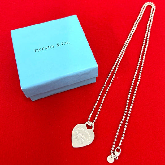 Tiffany & Co Return to Heart Tag Necklace 925 Sterling Silver