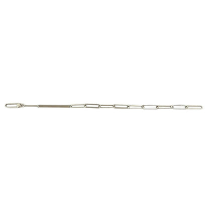 Gucci Logo Plate Bracelet 925 Sterling Silver Chain — view 5