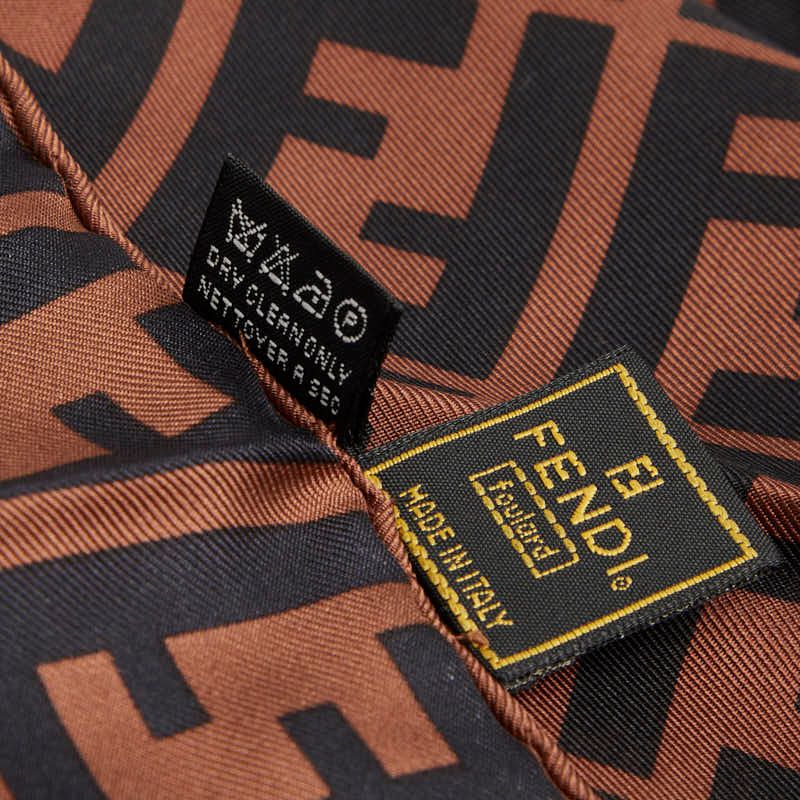 Fendi Zucca Scarf Large Brown Silk — view 3