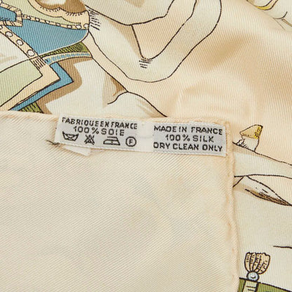 Hermes Carre 90 Tournez Manege Merry Go Round Scarf Large Ivory Multicolor Silk — view 4