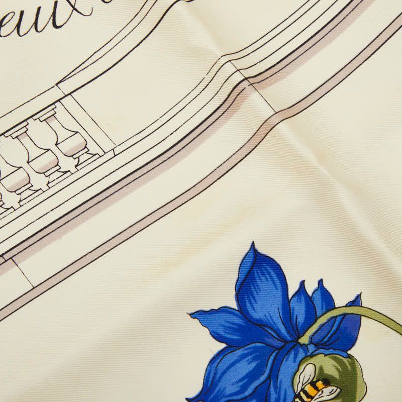 Hermes Carre 90 Quai Aux Fleurs Flower Blooming Coastal Street Scarf Large — view 4