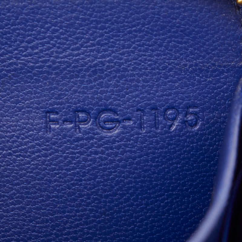 Celine Zip Around Wallet Navy Brown Bicolor Leather — view 8