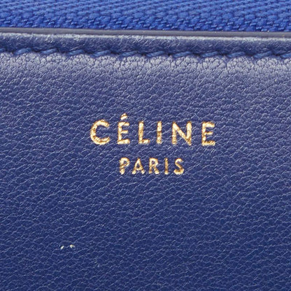 Celine Zip Around Wallet Navy Brown Bicolor Leather — view 7