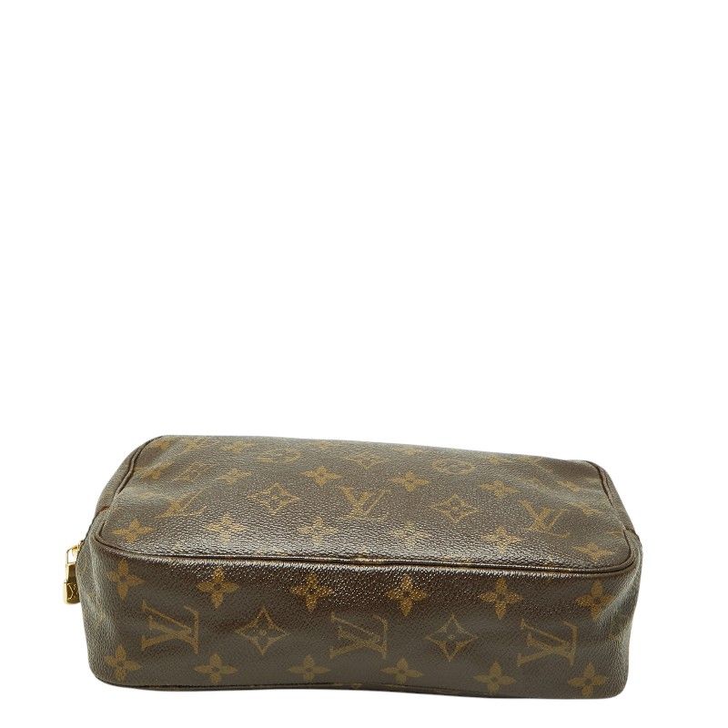 Louis Vuitton Monogram Trousse Toilet 23 Clutch Pouch Brown Leather — view 3