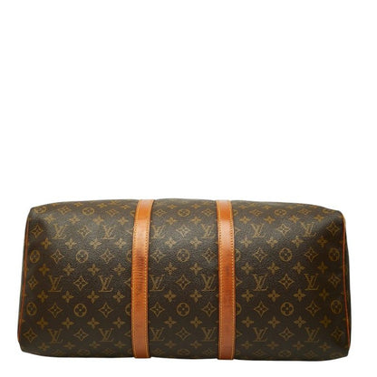 Louis Vuitton Monogram Keepall 50 Boston Bag Brown Leather — view 3