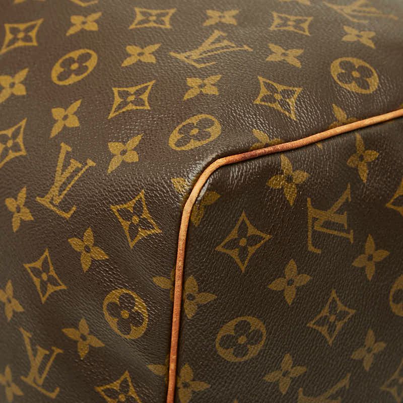 Louis Vuitton Monogram Keepall 50 Boston Bag Brown Leather — view 4