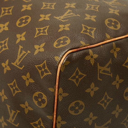Louis Vuitton Monogram Keepall 50 Boston Bag Brown Leather — view 4