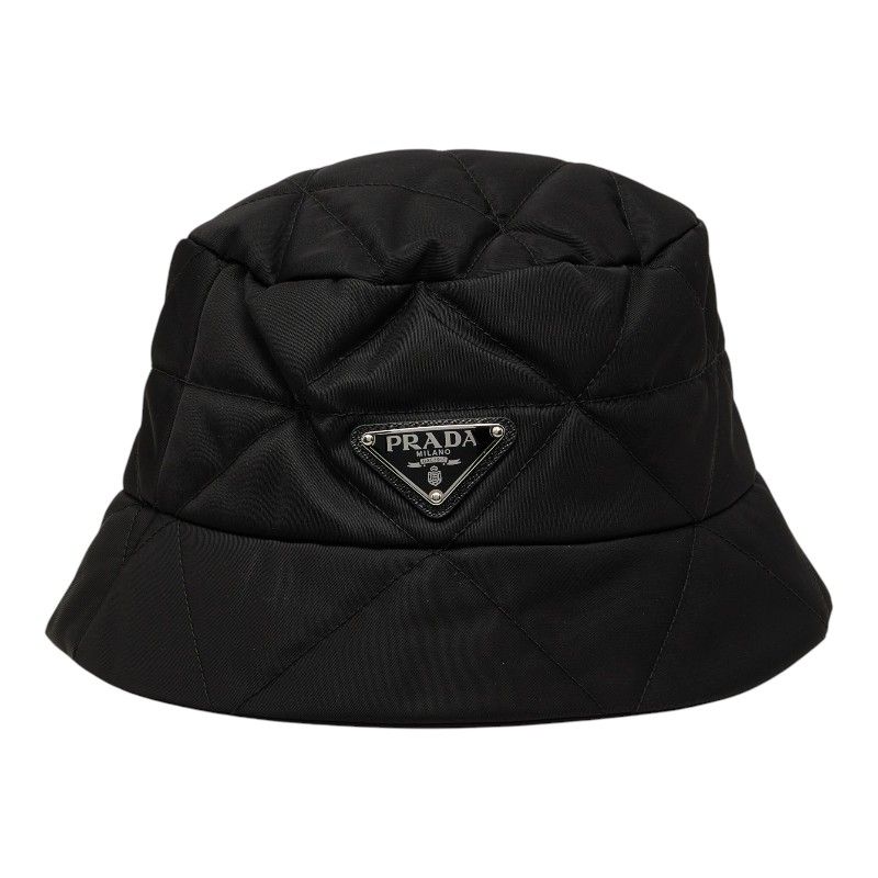 Prada Ri Nylon Bucket Hat Black