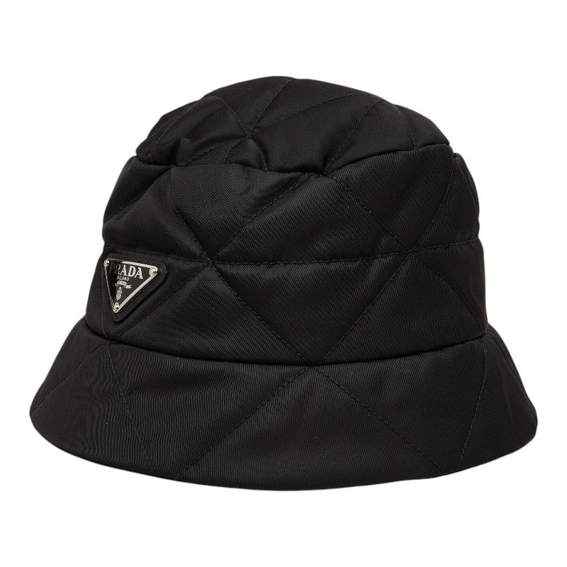 Prada Ri Nylon Bucket Hat Black — view 2