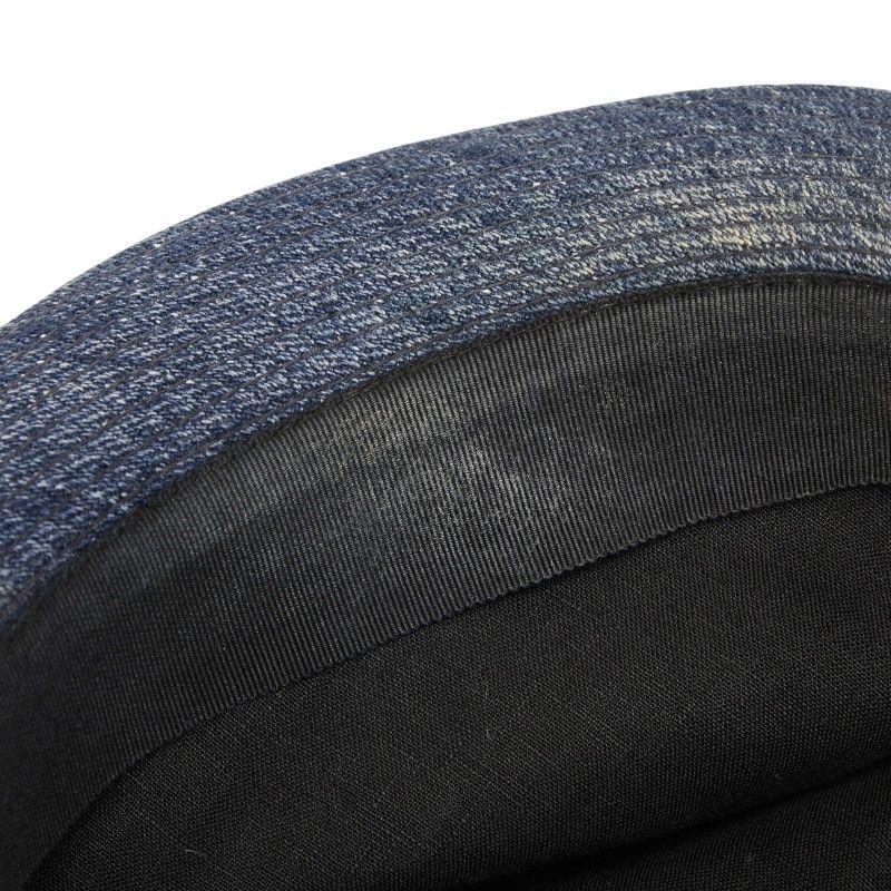 Hermes Hat Blue Indigo Denim Linen — view 6