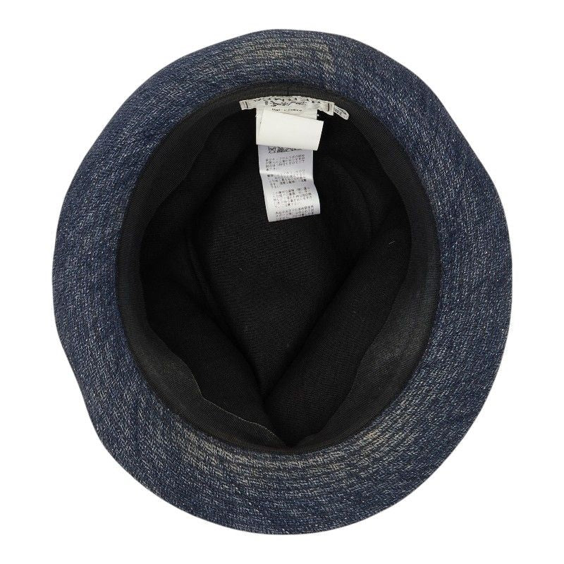 Hermes Hat Blue Indigo Denim Linen — view 4