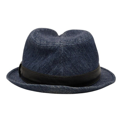 Hermes Hat Blue Indigo Denim Linen — view 3