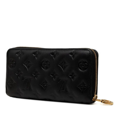 Louis Vuitton Monogram Embossed Zippy Wallet Coussin Zip Around Black Lambskin — view 2