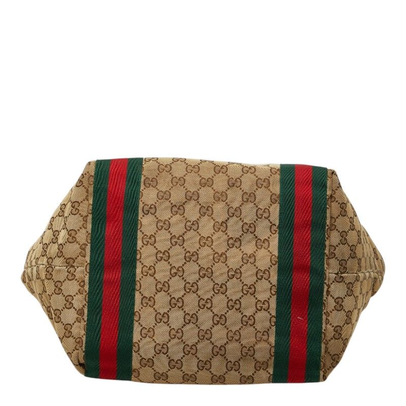 Gucci GG Canvas Sherry Line Jolly Tote Shoulder Bag Beige Brown — view 3