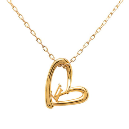 Louis Vuitton Collier Heart Foreign Love Necklace Gold Plated — view 2