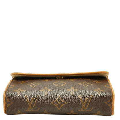 Louis Vuitton Monogram Pochette Florentine Pouch Brown Leather — view 3