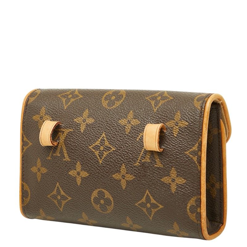 Louis Vuitton Monogram Pochette Florentine Pouch Brown Leather — view 2