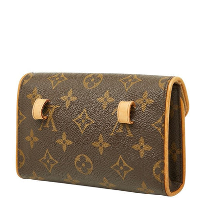 Louis Vuitton Monogram Pochette Florentine Pouch Brown Leather — view 2