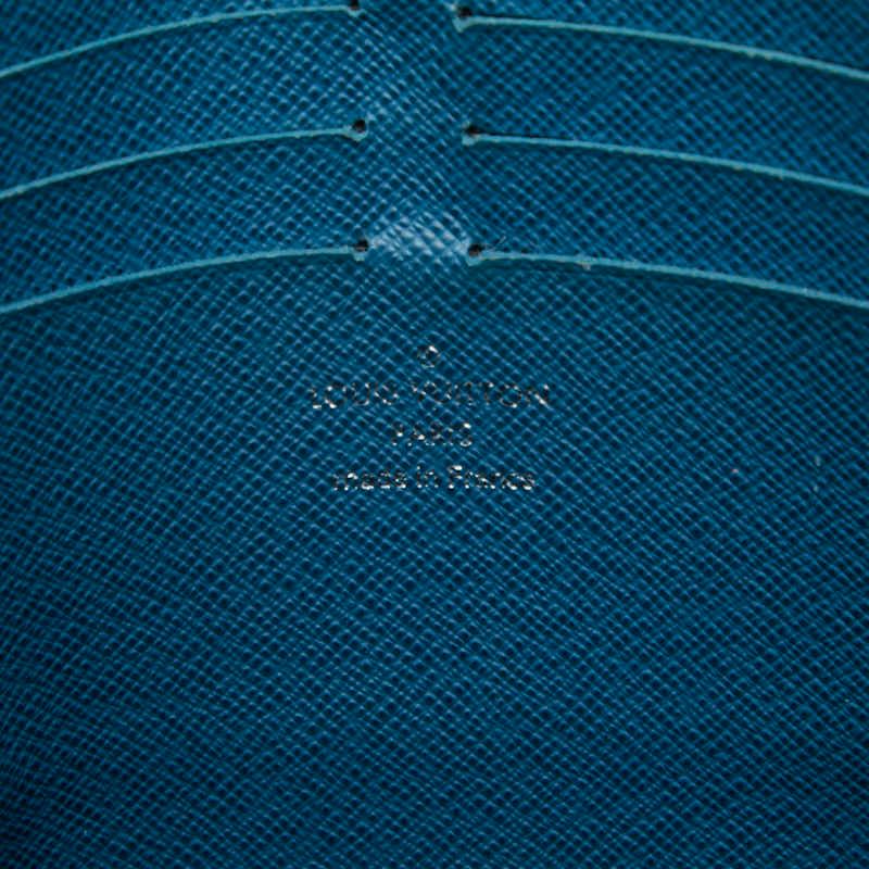 Louis Vuitton Monogram Eclipse Epi Pochette Voyage MM Clutch Noir Black Blue — view 7
