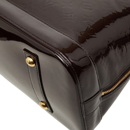 Louis Vuitton Monogram Vernis Alma GM Handbag Amarante Purple Patent Leather — view 7