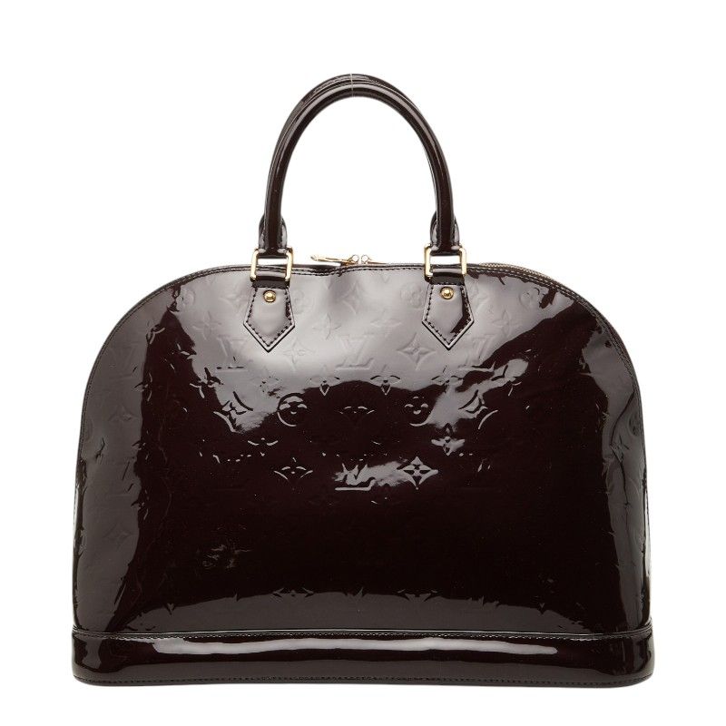 Louis Vuitton Monogram Vernis Alma GM Handbag Amarante Purple Patent Leather