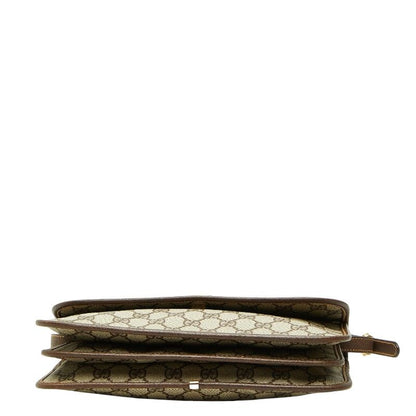 Gucci GG Supreme Crossbody Shoulder Bag Beige Brown Leather — view 3